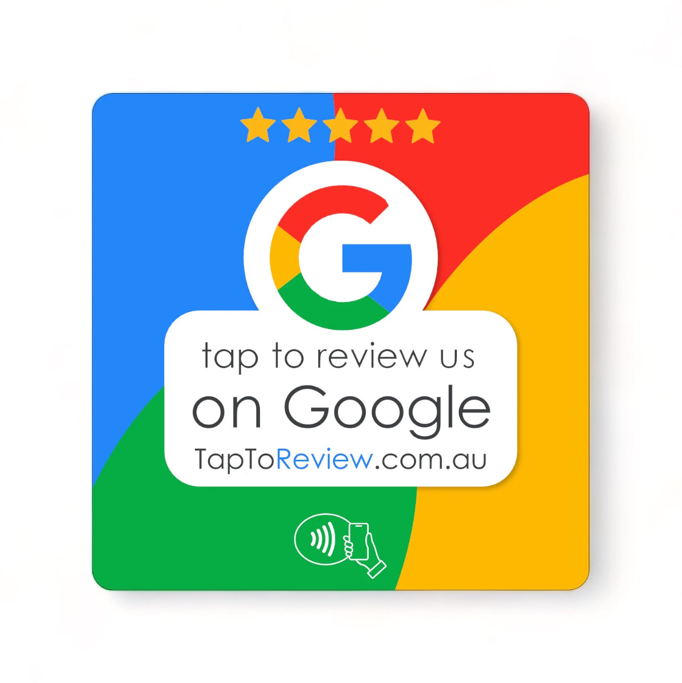 Google Review Epoxy Sticker Plate