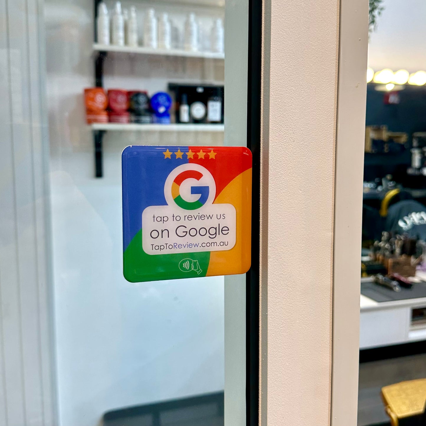 Google Review Epoxy Sticker Plate